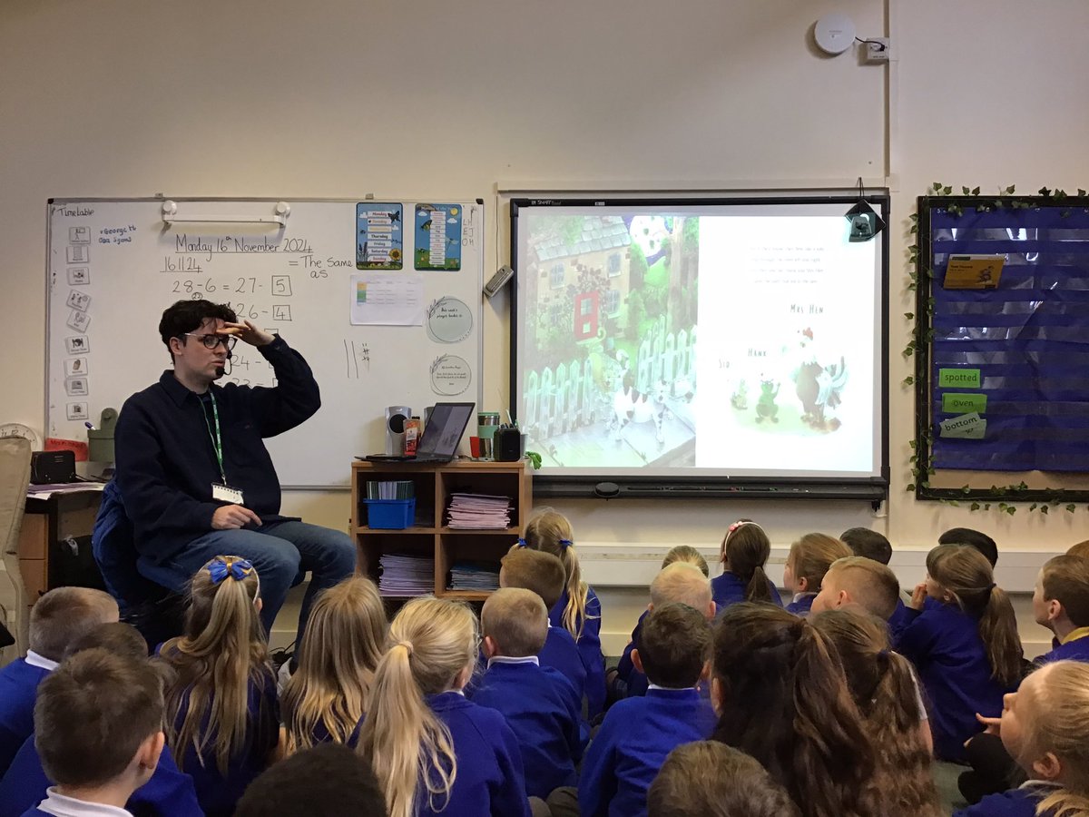 CanonYearTwo's tweet photo. On Monday we had a wonderful visit from the local author @sean16_writes We enjoyed listening to his story Oscar and Ben: The Sleepover and singing songs. We can’t wait to read more of these wonderful stories! 😀📚 @CanonSharples @LT_Trust https://t.co/hFNQ7RTsNw