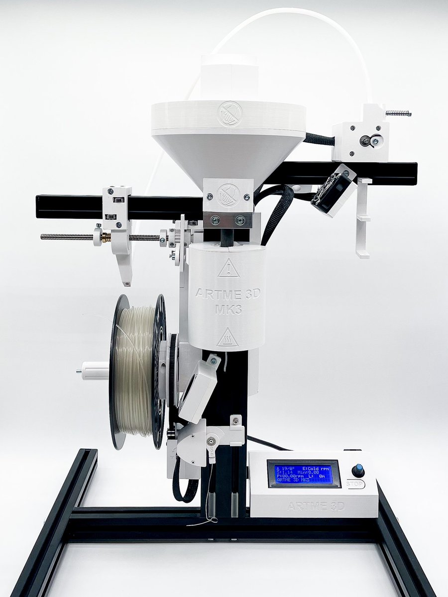 We proudly present the new Original Desktop Filament Extruder MK3 (DIY KIT).

An all in one machine for the production of filament from plastic pellets and recycled regrind. 

#Extruder #3DPrintExtruder #Desktop3DPrinting #SmallFormFactor #3DPrintingTech #3DExtrusion