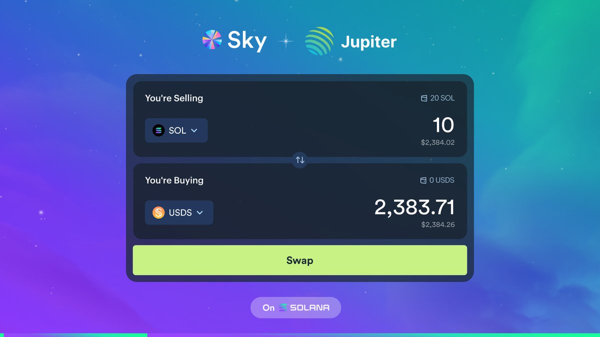 BREAKING: TradFi USDS now live on Solana Swap it on Jupiter Exchange for  the best prices