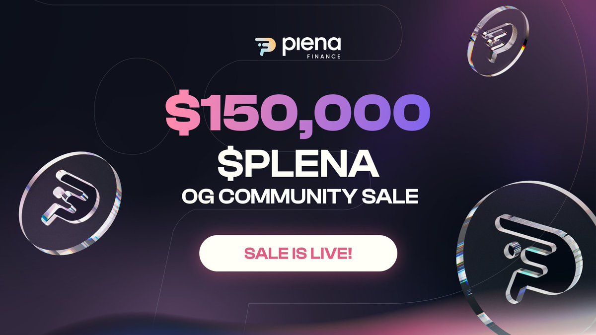 $PLENA OG Community Sale is now LIVE! 🔥

The wait is over, this is for the OGs who have supported us.

Claim your stake of $PLENA before public IDO and launch and join us for the next leg of our journey.

Participate now before it's too late 👉 community-stg.plena.finance