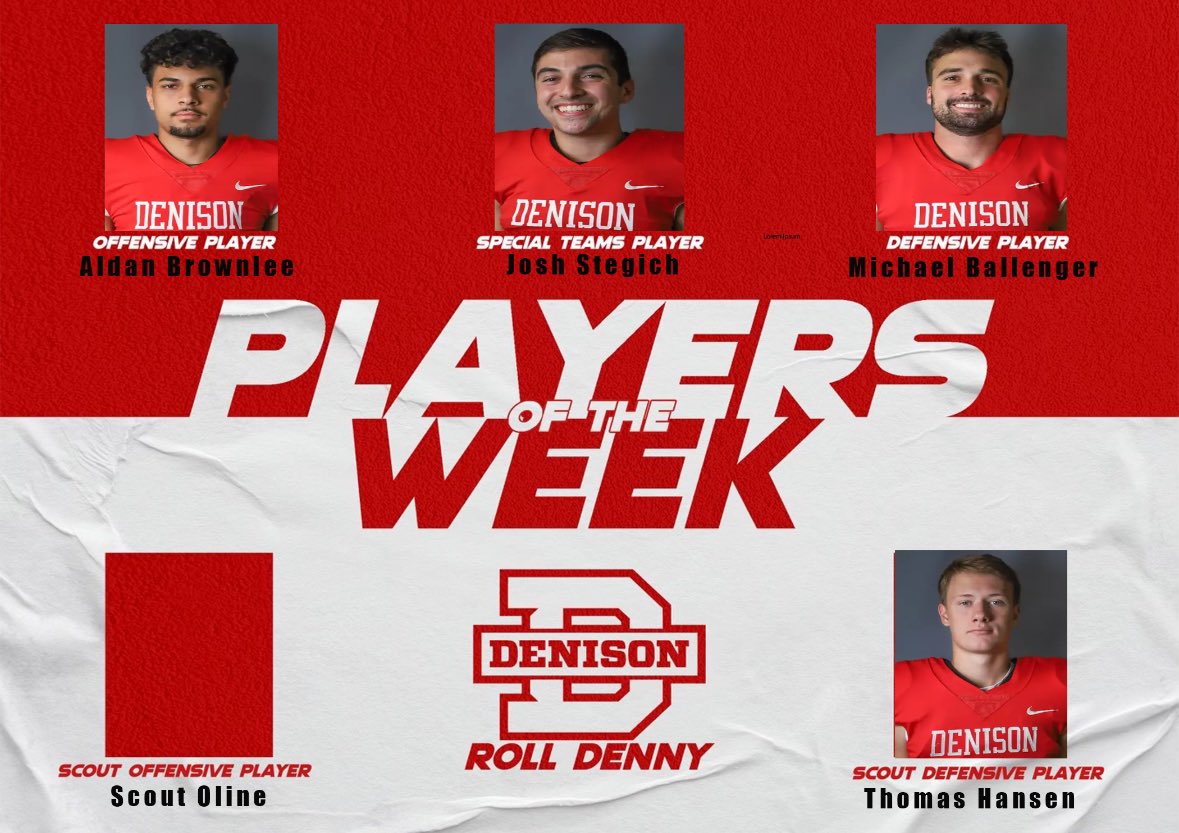 DUFootball's tweet photo. Week 10 POTW’s!!! #RollDenny https://t.co/Msx46WgTlU