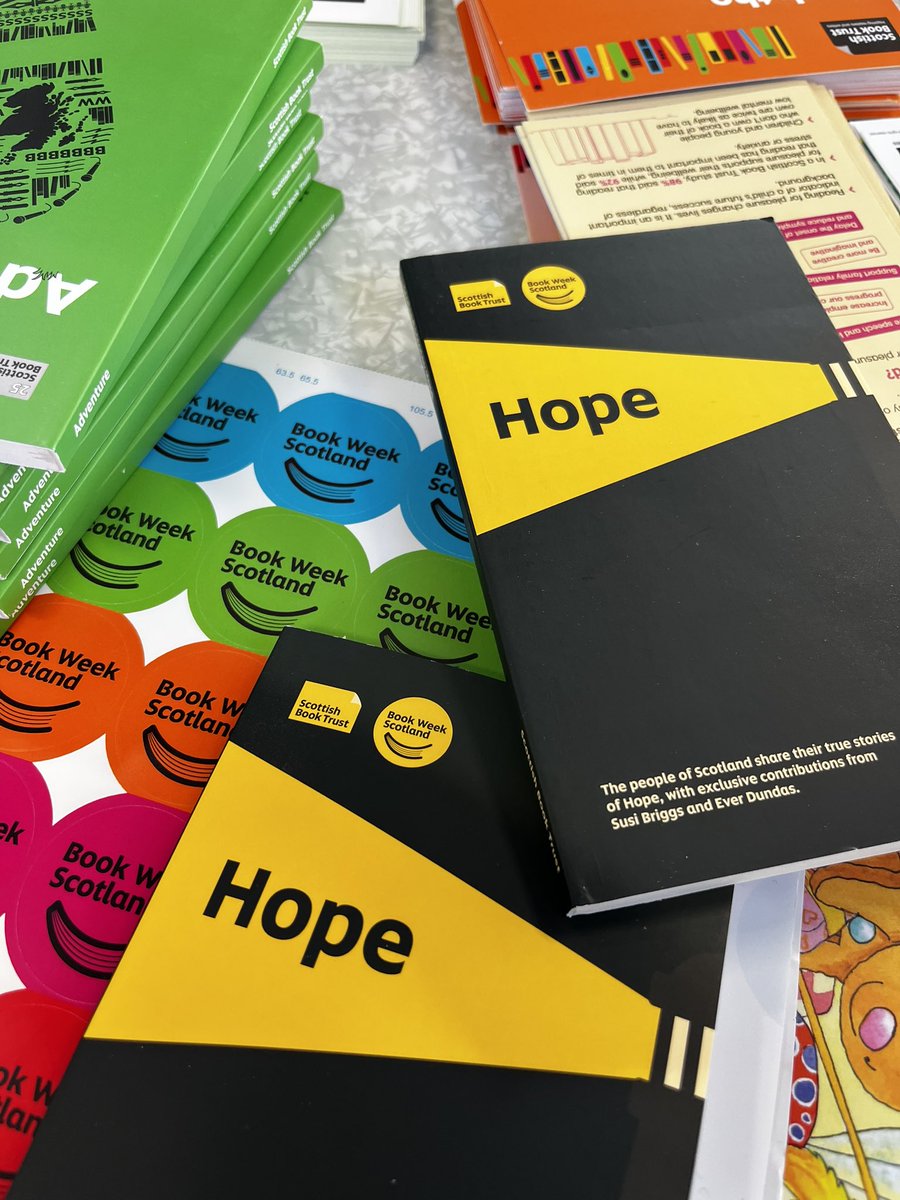 It’s #BookWeekScotland and I’m at <a href="/PortyLibrary/">Porty Library = Feeling less Summery! 🌞🥰</a> One of our Hope books is on its way to Canada to a lovely lady’s daughter. She always sends them to keep her in touch…<a href="/scottishbktrust/">Scottish Book Trust</a> ☺️