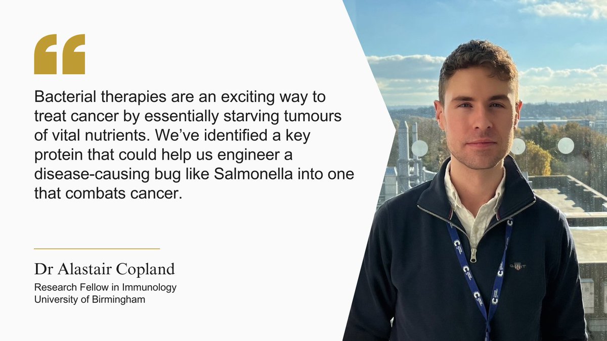 Immunology and Immunotherapy (@immunologyuob) on Twitter photo Could #Salmonella be engineered in the fight to tackling bowel cancer? This is the latest study proposed by
<a href="/unibirmingham/">Uni of Birmingham</a> & University of Glasgow researchers with a view to developing new effective treatments for #Cancer.
Full article now available: bit.ly/40Ww2mS Could #Salmonella be engineered in the fight to tackling bowel cancer? This is the latest study proposed by
<a href="/unibirmingham/">Uni of Birmingham</a> & University of Glasgow researchers with a view to developing new effective treatments for #Cancer.
Full article now available: bit.ly/40Ww2mS