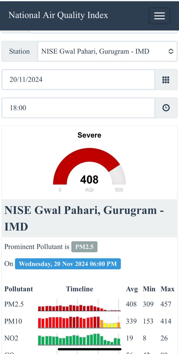 SethiRuchikaT's tweet photo. आदरणीय मुख्यमंत्री @NayabSainiBJP 
ji जो शहर आपको अधिकतम revenue देता है वह 400+ पर है,जबकि कैबिनेट एक ऐसे शहर में रहता है जो पूरे वर्ष moderate AQI हवा का आनंद ले रहा है। मुझे यकीन है कि आप अपने tax payers के लिए चिंतित l #Gurgaon आइये...हो सकता है यह 272% का अंतर कम हो जाये?🙏 https://t.co/4hnP4Mvj6j