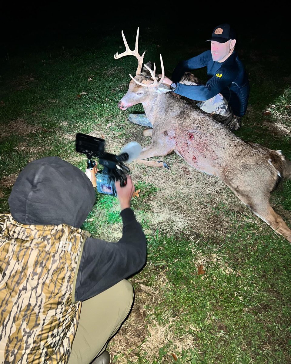 What a toad that friend Jonathon Huff killed. You’ll see in the pics that I’m covered in blood from where I had to haul him out of a ravine on my shoulders lol. We still have a couple more days before the gun season and a few hunters left to tag out.