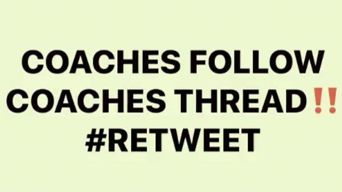 COACHES FOLLOW COACHES THREAD 🏈 Respond to this tweet below and other coaches go on and follow. Follow them, and add your twitter handle. Let’s grow the profession and YOUR relationships #Retweet this and grow🏈