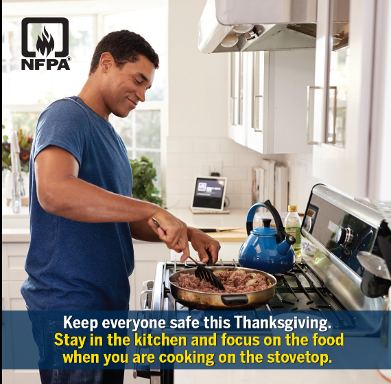 Sparky_Fire_Dog's tweet photo. Cook with care this Thanksgiving! Never leave the kitchen while cooking on the stovetop. Some types of cooking, especially those that involve frying or sautéing with oil, need continuous attention. For Thanksgiving kitchen safety tips: https://t.co/lmmaTBYW3L #ThanksgivingSafety https://t.co/mvm2lgFmB4