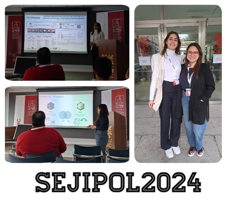 Paula García y Laura Cabrera presentaron sus avances de investigación en #SEJIPOL2024 el pasado 29/10 en <a href="/ictp_promocion/">ICTP-CSIC</a>

👉ictp.csic.es/Otros/Book%20o…

#biocomposites #biopolymers #agriculturalwaste #novelmaterials #aerogels #cellulose #collagen

<a href="/iata_csic/">IATA CSIC</a> <a href="/Aerofybers_Tech/">Aerofybers Technologies</a>