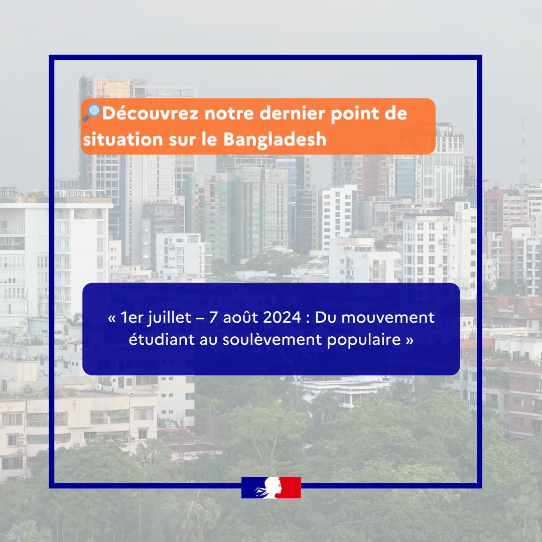 Découvrez les dernières notes réalisées par nos chargés de recherche notamment un point de situation sur le mouvement étudiant et populaire qui s’est déroulé l’été dernier au #Bangladesh. 📎ofpra.gouv.fr/libraries/pdf.…
