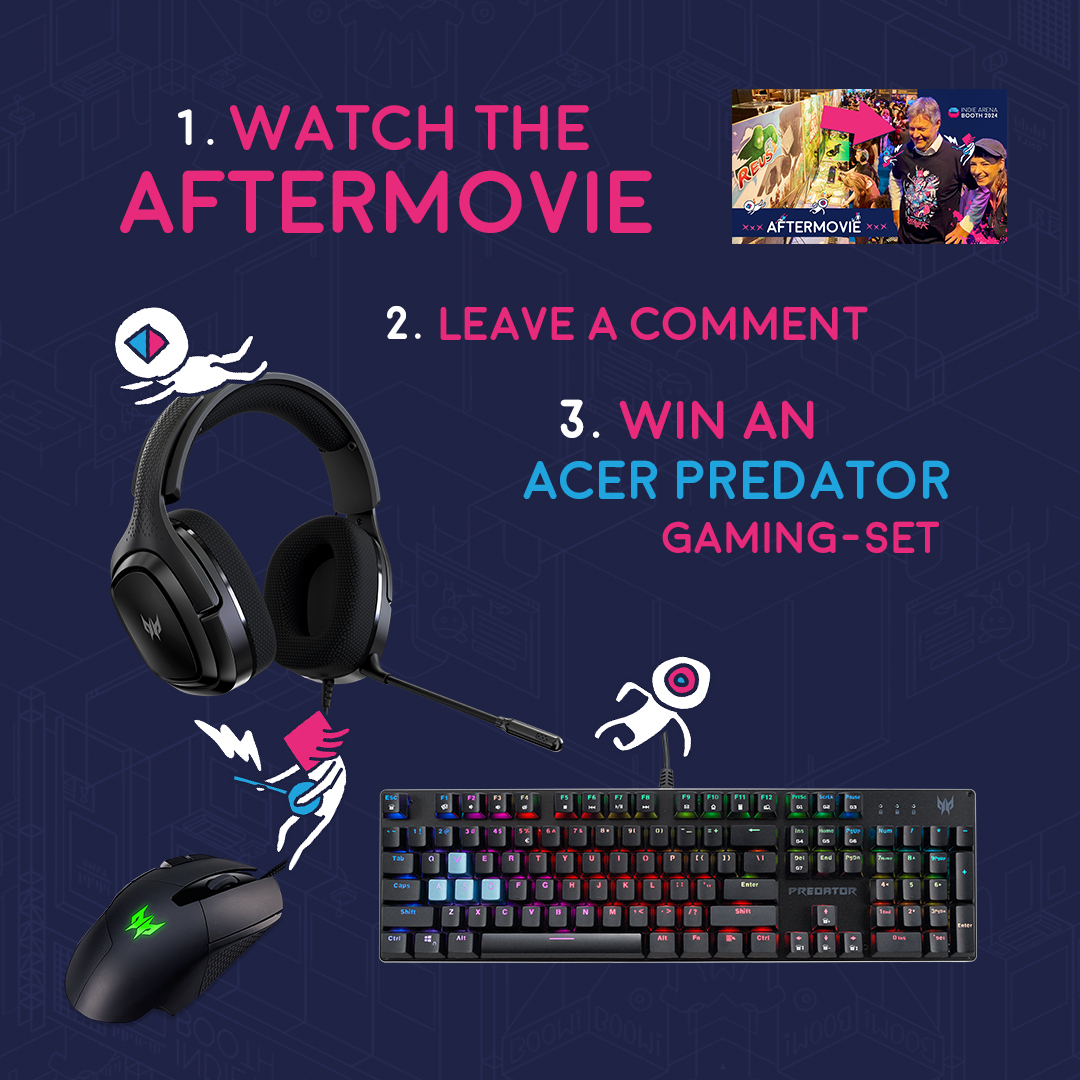 IndieArenaBooth's tweet photo. Watch the after movie now and get a chance to win 1 of 5 ACER Predator Gaming Bundles. 

Head to YouTube, drop a comment under the Indie Arena Booth after movie 2024, and win! 

🍀 Good luck!
Deadline: November 27, 12:00 PM https://t.co/ordR5kzleu