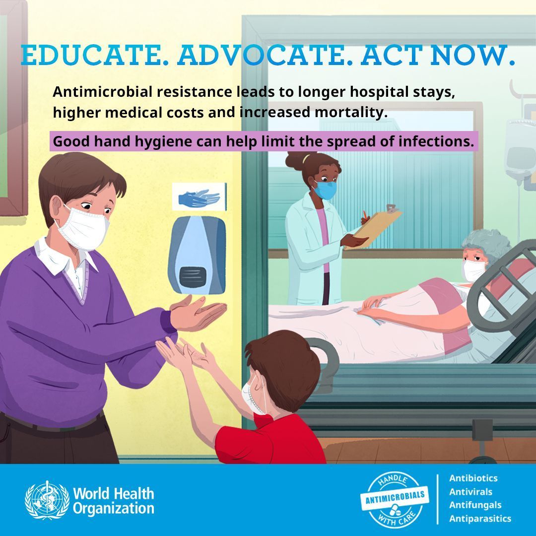 Did you know❓

Good hand hygiene can limit the spread of #infections. 

#AntimicrobialResistance #WAAW2024