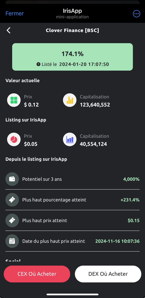 CryptoEnAfrique's tweet image. Début novembre cette pièce était à -50% par rapport à son prix de listing sur #IrisApp. Laissant croire peut être qu’il y avait plus espoir. Et aujourd’hui…..

Même si vous voyez un jeton à -80% sur IrisApp, cela ne veut pas dire que le projet est mort ou mauvais. 

Ce n’est pas