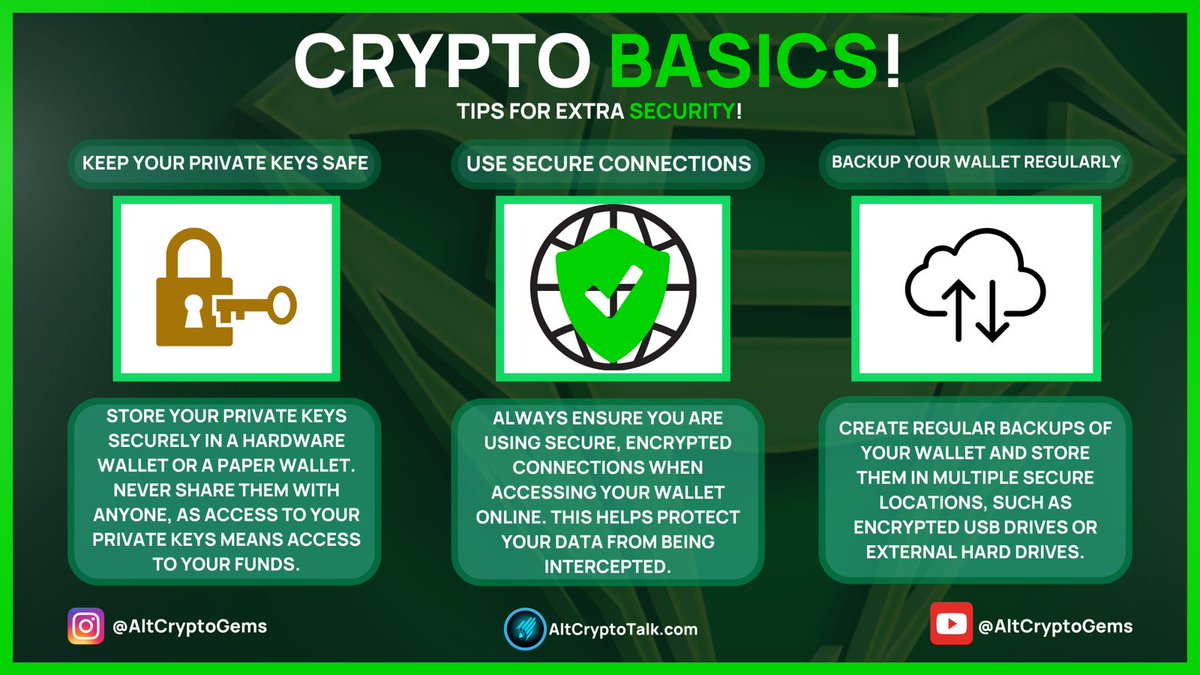 CRYPTO BASICS! | Tips for extra security! Getting profit in your portfolio  is one thing, but protecting it is much more Important! Did these tips  help? If they did, share them with