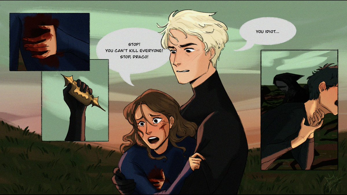 dn_stardust's tweet image. remade my old flashback scene from manacled 🥀 #dramione #manacled #dhrtwt