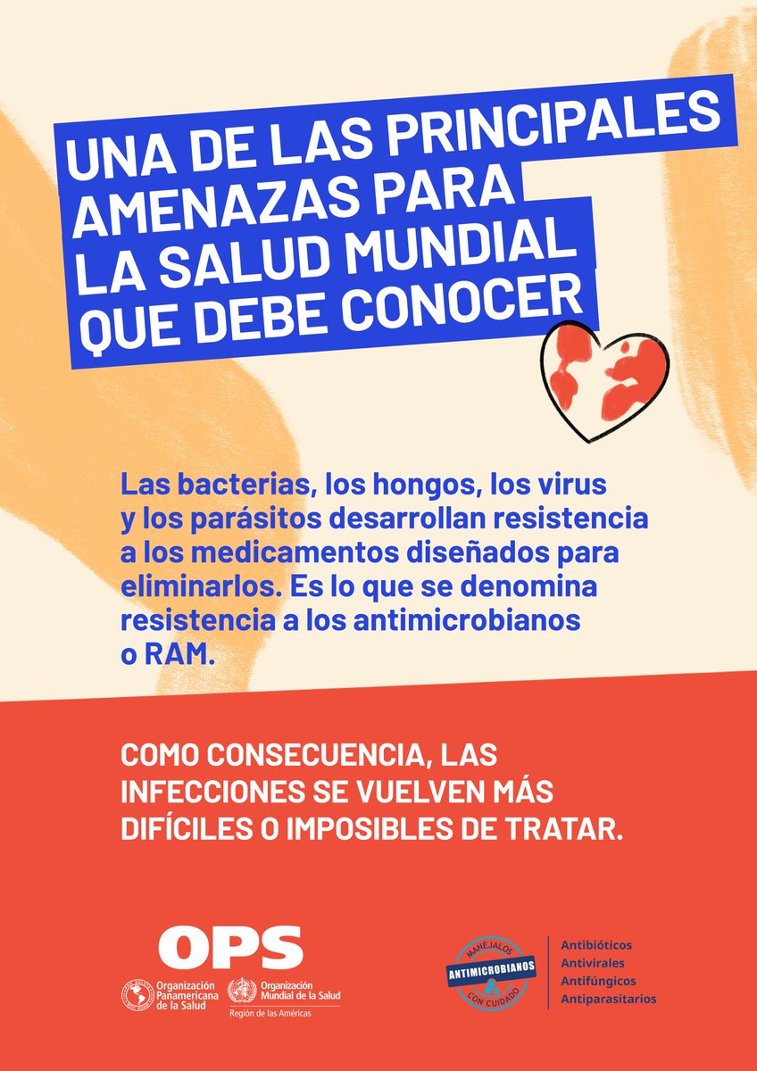 EcuadorAsems's tweet photo. 🚨 ¡Es la #SemanaAntimicrobiana! 🌍 En ASEMS, nos unimos al esfuerzo global para #Concienciar sobre la resistencia a los antimicrobianos. El uso responsable de antibióticos es vital para frenar la amenaza a la salud pública. 💊🙅‍♀️
🔬 Actuemos juntos por un futuro más saludable. https://t.co/xPxGeBbhhj