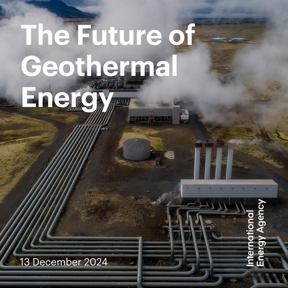 Fatih Birol (@fbirol) on Twitter photo 🚨 On 13 Dec, <a href="/IEA/">International Energy Agency</a> will release the 1st ever comprehensive global study on the Future of Geothermal Energy 🚨
With recent technology advances opening new horizons for geothermal, the report will explore the huge opportunities this offers for secure & clean electricity generation 🚨 On 13 Dec, <a href="/IEA/">International Energy Agency</a> will release the 1st ever comprehensive global study on the Future of Geothermal Energy 🚨
With recent technology advances opening new horizons for geothermal, the report will explore the huge opportunities this offers for secure & clean electricity generation