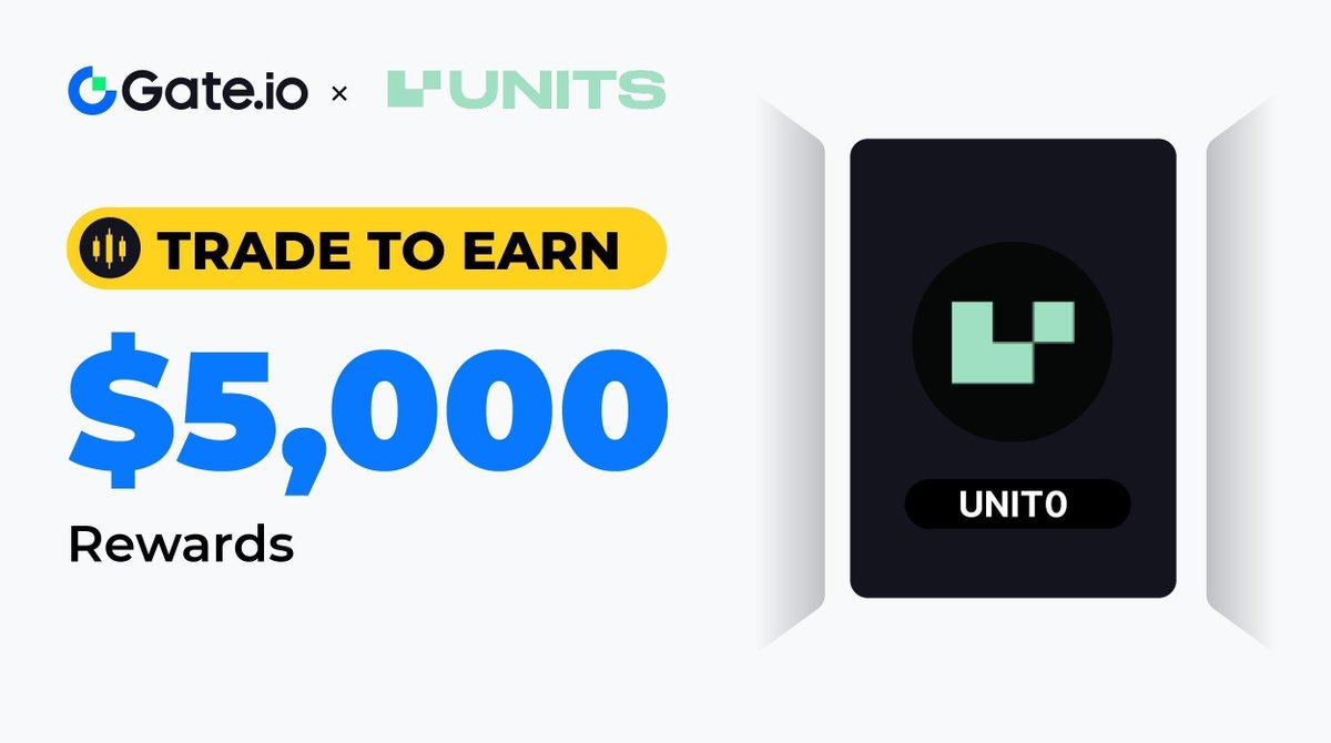 🎉 Gate.io #UNIT0 Trade to Earn is Live! Claim your share of $5,000 rewards!
Don't Miss Out: gate.io/questionnaire/…

🎁 50 lucky users will be drawn out:
✅ Follow @gate_io, <a href="/Gateio_Startup/">Gate.io Startup is now Gate Launch</a> &amp; <a href="/UnitsNetwork/">Units.Network</a>
✅ RT &amp; Like 
✅ Sign up &amp; submit your retweet link