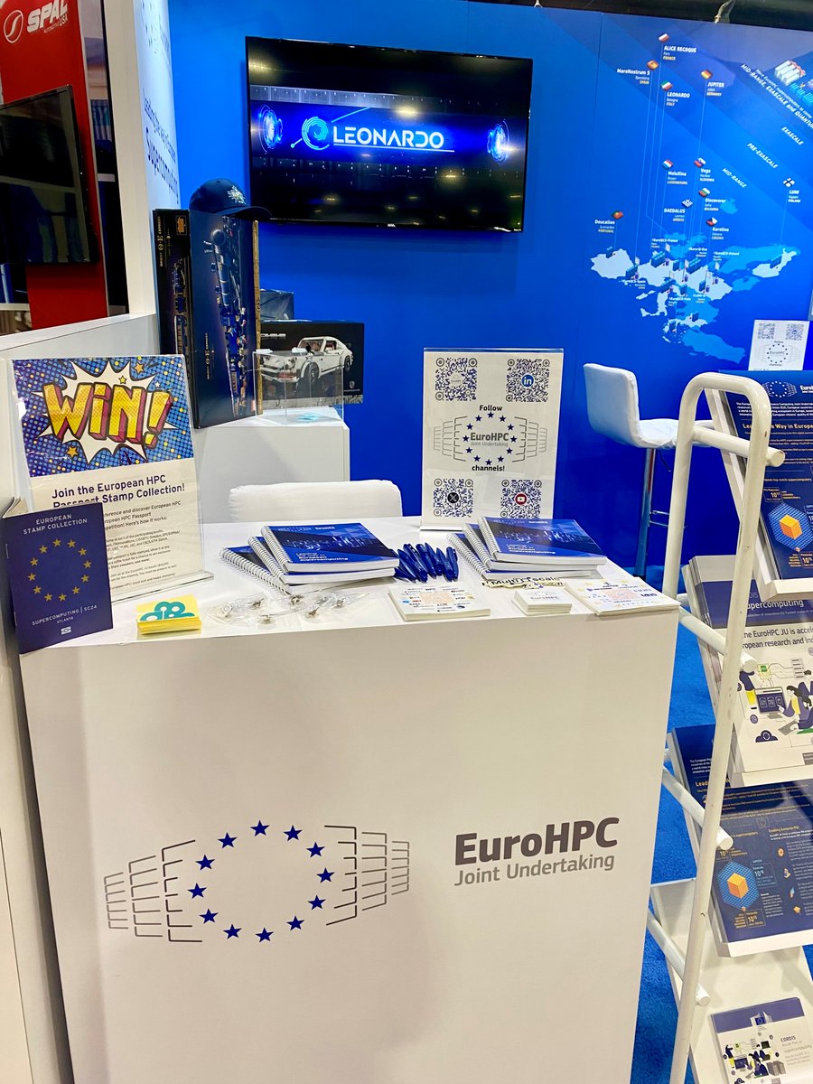 EuroHPC_JU's tweet image. Highlights from #SC24!
1️⃣ LUMI & DestinE win @HPCwire Readers' Choice Awards
🏆 Best Use of HPC in Physical Sciences & Top HPC-Enabled Scientific Achievement
2️⃣ EESSI+MultiXscale win #HPCWire Readers' Awards for Best HPC Programming Tool
🤝Don't miss our booth #4249 !