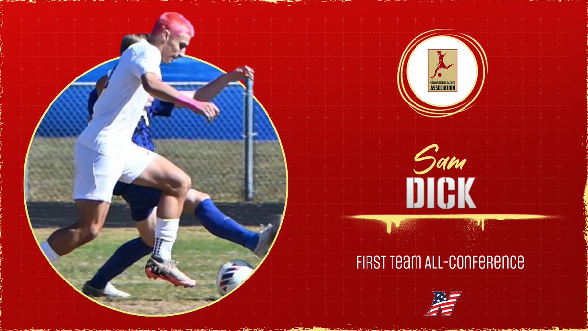 SMSoccerCoaches's tweet photo. Congratulations to Sam Dick on being named to the First Team All-Conference. https://t.co/qTvAe1Gdwc