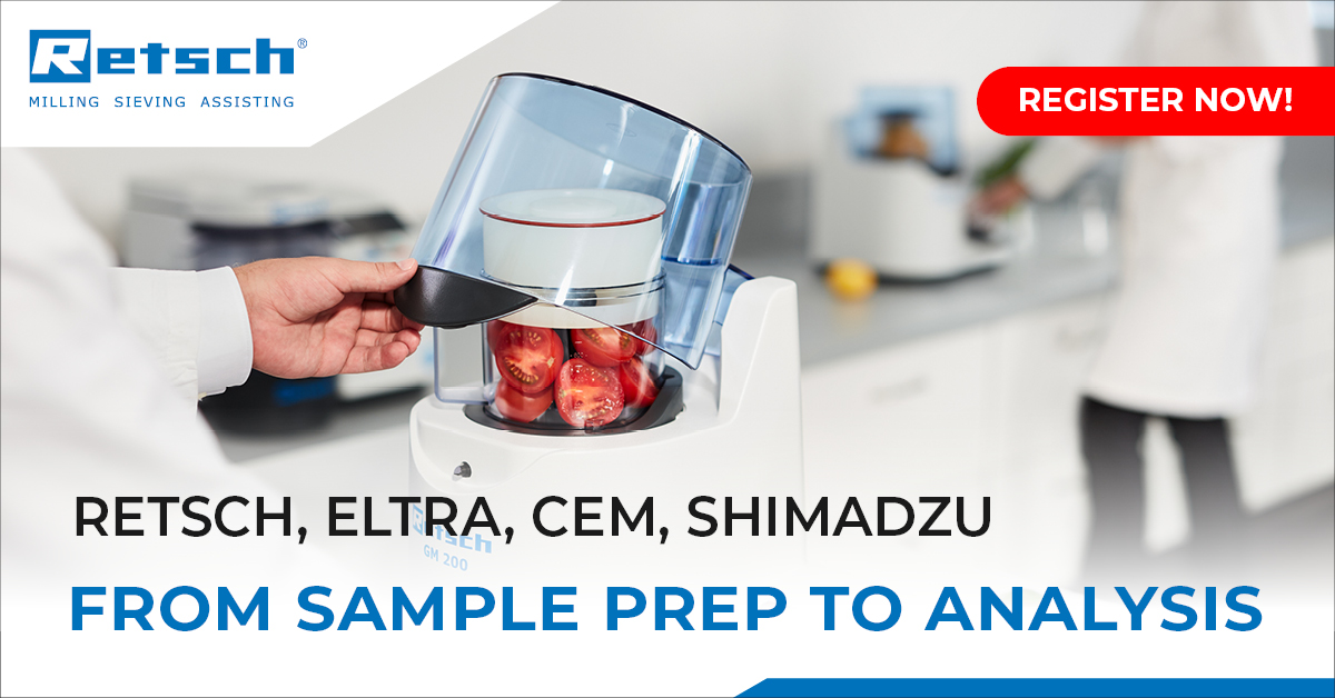 AD | MEET THE FOOD EXPERTS - Join this free webinar by Retsch, Eltra, CEM and Shimadzu on November 21 to understand the journey from #SamplePreparation to the final #FoodAnalysis. Save your seat now: bit.ly/3O66HPv