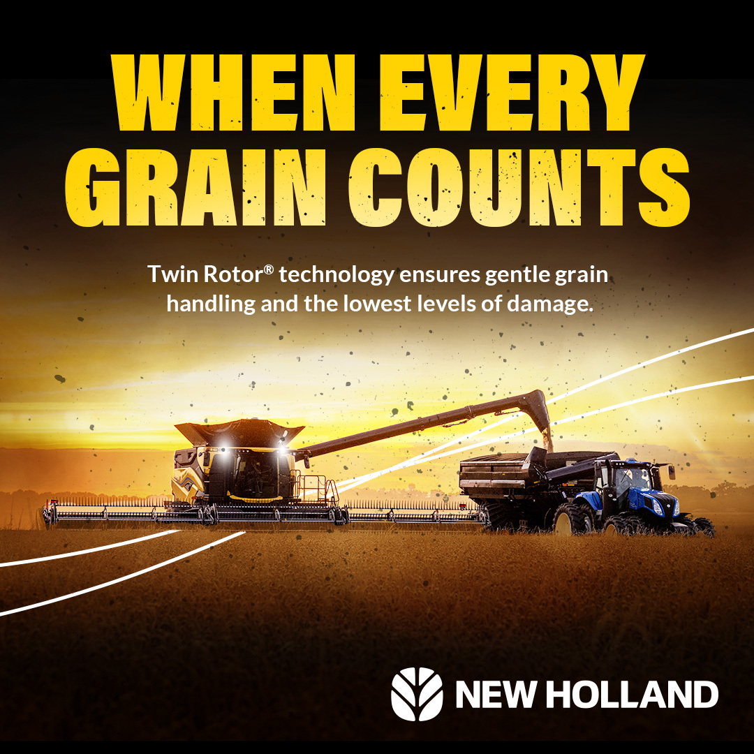 That’s the time to count on a New Holland CR Twin Rotor® combine. With more capacity, unmatched precision and near-zero loss with the highest grain quality, it’ll amp up your harvest. lindenag.com