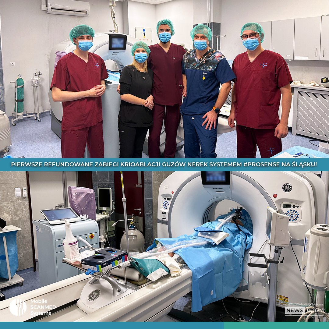 MobileScanmed's tweet photo. Pierwsze refundowane zabiegi krioablacji systemem #ProSense guzów nerek na Śląsku! Przeprowadzili je urolodzy i radiolodzy z Samodzielnego Publicznego Szpitala Klinicznego nr 1 w Zabrzu. Zabiegi były udane, pacjenci czują się dobrze i są już w domu 💪 https://t.co/iironnjVh0