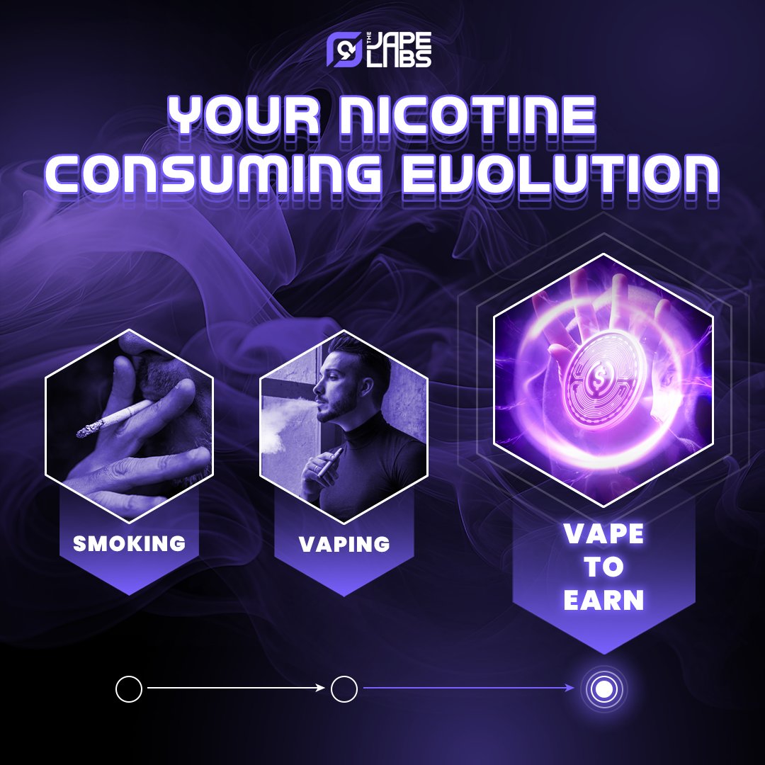 thevapelabs's tweet image. 👆YOUR NICOTINE CONSUMING EVOLUTION👆

Hey homies, we know nicotine isn’t great for your health, and cutting down is the goal. But what if you could do it smarter?

Here's how you level up: 
🚬 Smoking ➡️ 💨 Vaping ➡️ 💸 Vape to Earn

🚬 Smoking: Yesterday's story.
💨 Vaping: The…