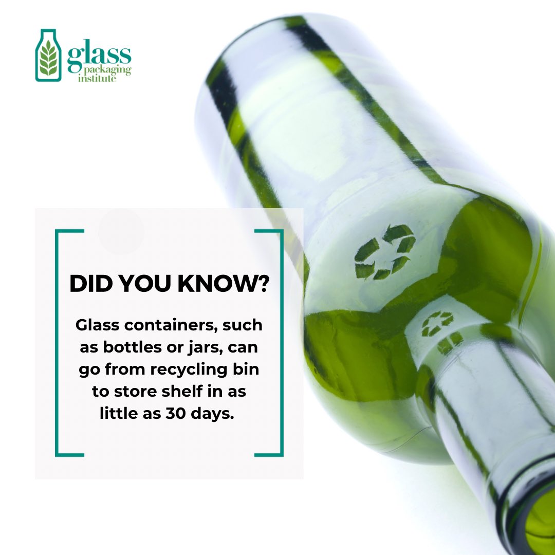 Did you know? Glass containers like bottles and jars can go from your recycling bin back to store shelves in as little as 30 days! 🙌 A true example of sustainable packaging in action.

#RecycleGlass #Sustainability #CircularEconomy #GlassRecycling #EcoFriendly