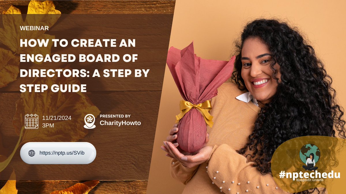 nptechedu (@nptechedu) on Twitter photo Tomorrow! Don't miss it! #nptechedu - How To Create An Engaged Board of Directors: A Step by Step Guide ▹11/21 at 3PM◃ <a href="/charityhowto/">CharityHowTo.com</a> ⭑ nptp.us/SVib ⭑ List of November events at nptp.us/KYlF Tomorrow! Don't miss it! #nptechedu - How To Create An Engaged Board of Directors: A Step by Step Guide ▹11/21 at 3PM◃ <a href="/charityhowto/">CharityHowTo.com</a> ⭑ nptp.us/SVib ⭑ List of November events at nptp.us/KYlF