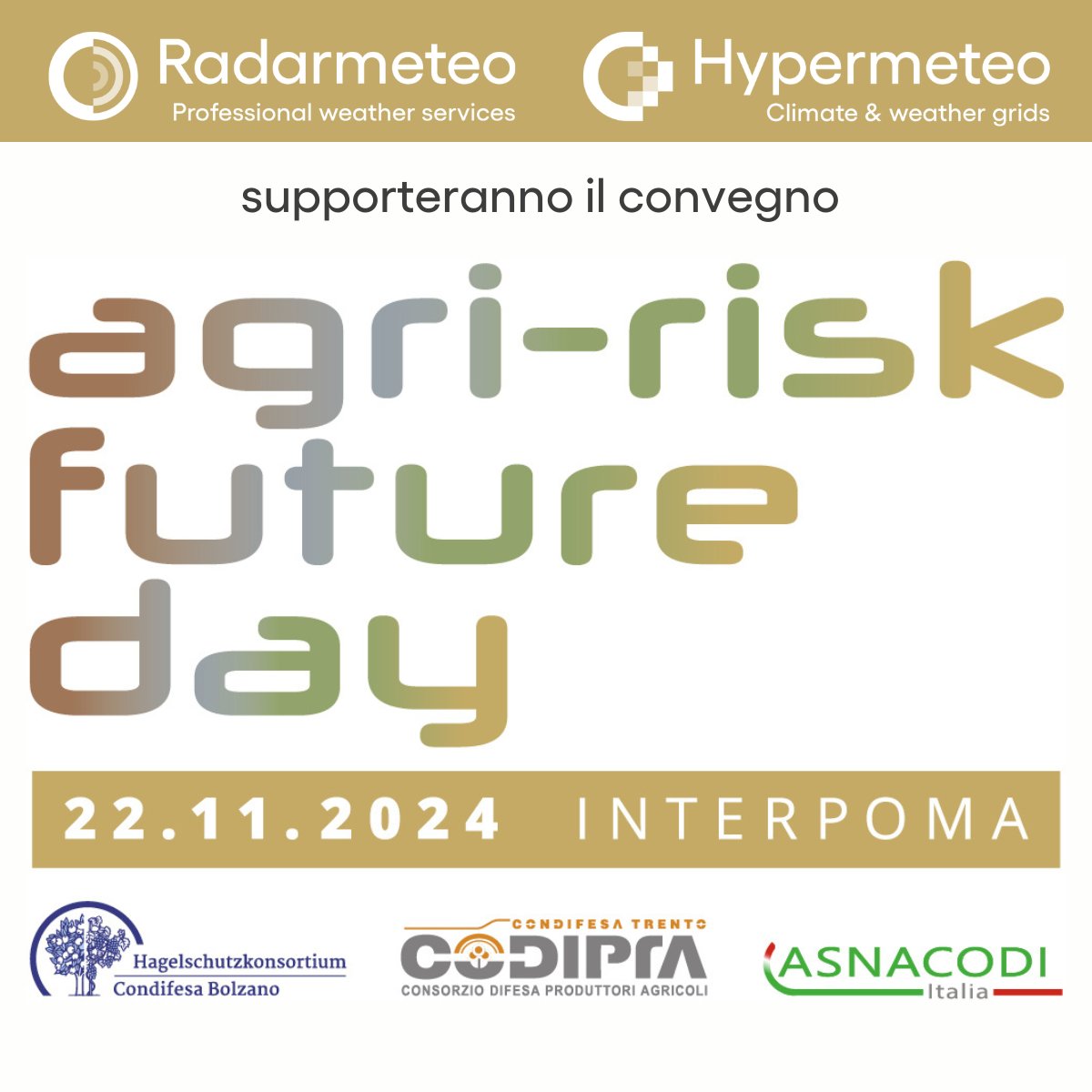 Al via domani 𝐈𝐧𝐭𝐞𝐫𝐩𝐨𝐦𝐚 𝟐𝟎𝟐𝟒 – fiera internazionale dedicata alle🍎durante l'evento, <a href="/radarmeteosrl/">Radarmeteo</a> e <a href="/hypermeteo/">Hypermeteo</a> saranno fra i partner a supporto del convegno “𝑨𝒈𝒓𝒊-𝒓𝒊𝒔𝒌 𝒇𝒖𝒕𝒖𝒓𝒆 𝒅𝒂𝒚” 

ℹ️Scopri➡️t.ly/WNUvt

#AgriRiskFutureDay