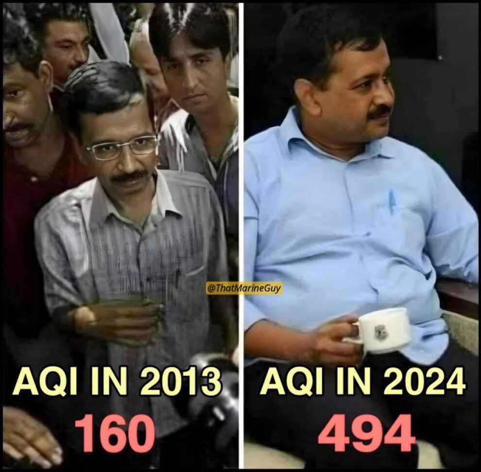 एक वो भी समय था ---

*जब दिल्ली तन्दरूस्त थी, और केजरीवाल खाँसता था*

*आज केजरीलाल तन्दरूस्त है, और पूरी दिल्ली खांस रही है।
#ArvindKejriwal #Election2024 #Delhi #DelhiPollution