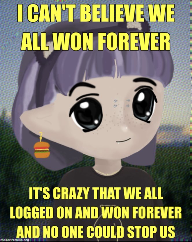✨ I CAN’T BELIEVE WE ALL WON FOREVER .  IT’S CRAZY THAT WE ALL LOGGED ON AND WON FOREVER AND NO ONE COULD STOP US ✨     🤍  MILADY  🤍