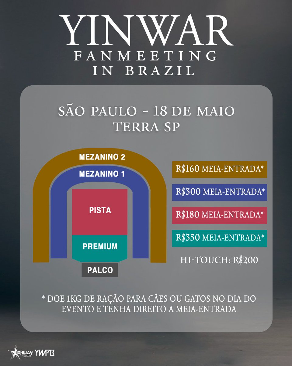 followhwstar's tweet photo. YINWAR NO BRASIL! 🇧🇷🇧🇷🇧🇷 

📆 18/05
📍 Terra SP, São Paulo
🎟 23/11, às 12h exclusivamente pela @Shotgunbrasil: https://t.co/dx1bBHICsr

🔗 Mais informações: https://t.co/4JasFfXKU8 

#YinWarFMinBrazil #YINWAR_FANMEET_TOUR https://t.co/H1iJhp0yu6