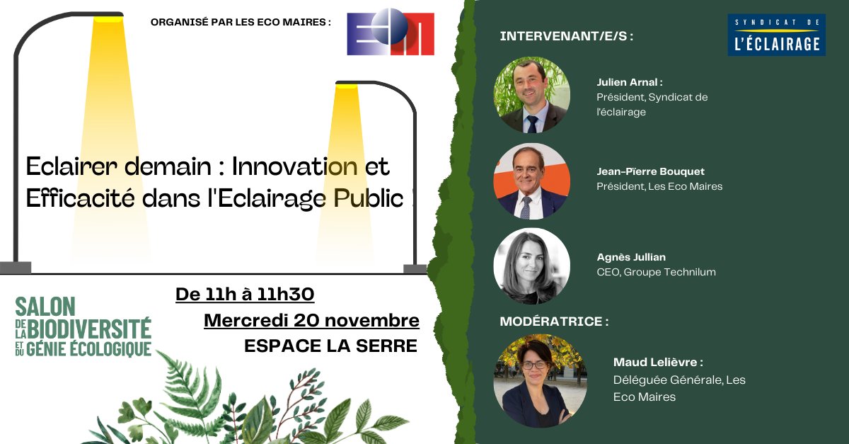 🌿Merci au intervenants d'avoir participé à l'atelier "Eclairer demain : Innovation et Efficacité dans l'Eclairage public".

#SMCL2024 #Biodiversité #éclairage