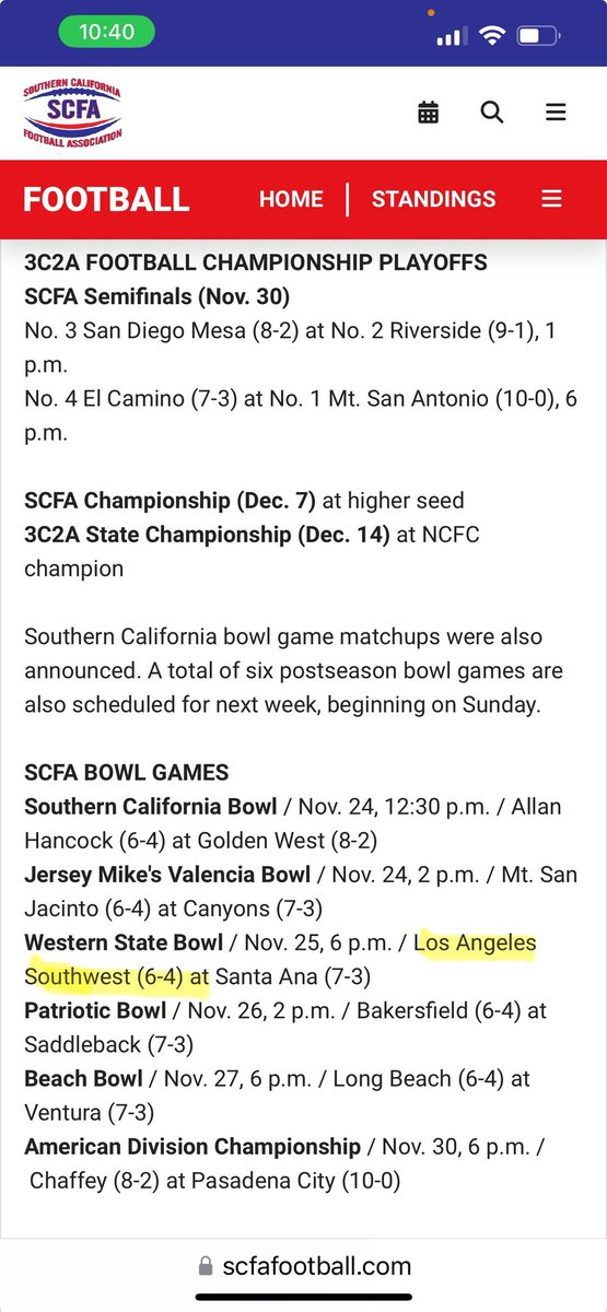 Steven Lewis (@lasccollege79) on Twitter photo Los Angeles Southwest College to play in the Western State Bowl. Who would have thought we would be in a Bowl game in year 2. We'll we did. <a href="/1teamdriven/">Kim Boardingham</a> Los Angeles Southwest College to play in the Western State Bowl. Who would have thought we would be in a Bowl game in year 2. We'll we did. <a href="/1teamdriven/">Kim Boardingham</a>