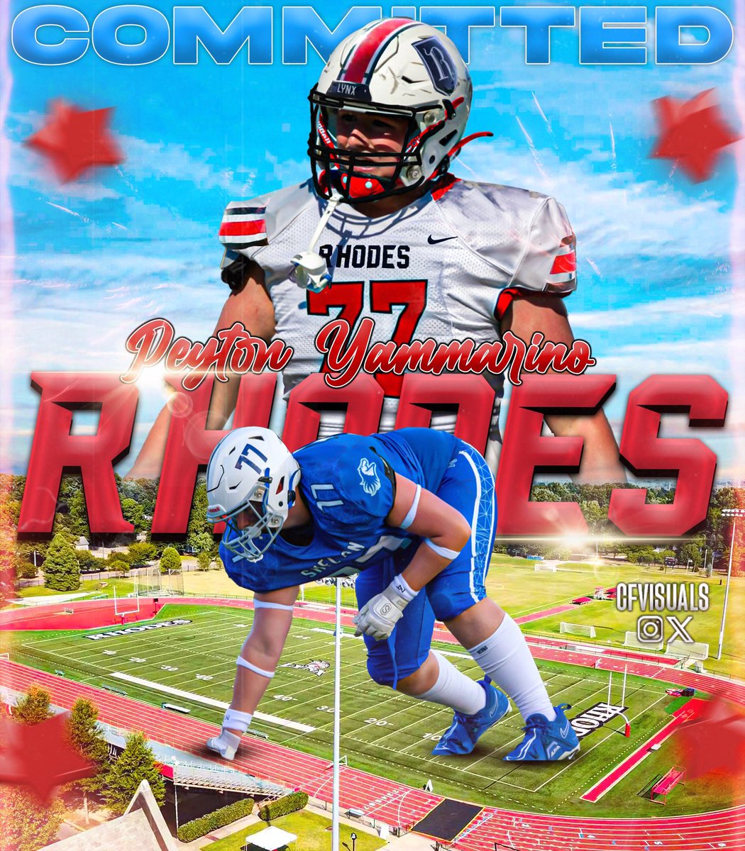 Peyton Yammarino (@pyammarino) on Twitter photo I would like to announce my commitment to Rhodes College! <a href="/RhodesFootball/">Rhodes Football</a> <a href="/CoachATChau/">ANDREW CHAU</a> <a href="/BSublet/">BSUB</a> <a href="/twftraining/">Brandon Tucker / Trenchwarfare</a> I would like to announce my commitment to Rhodes College! <a href="/RhodesFootball/">Rhodes Football</a> <a href="/CoachATChau/">ANDREW CHAU</a> <a href="/BSublet/">BSUB</a> <a href="/twftraining/">Brandon Tucker / Trenchwarfare</a>