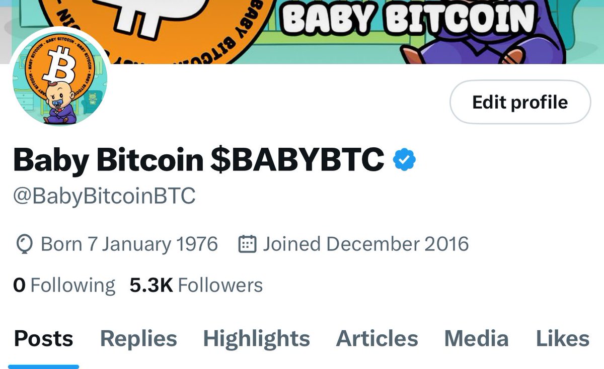 Baby Bitcoin $BABYBTC tweet media
