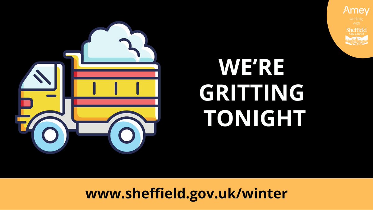 Another #cold night is forecast with a risk of #ice due to snow melt. Our gritters will be going out from 6.30pm this evening to grit all #Sheffield priority gritting routes. You can check where we're gritting near you on our website: sheffield.gov.uk/roads-pavement… <a href="/SheffCouncil/">Sheffield City Council</a>