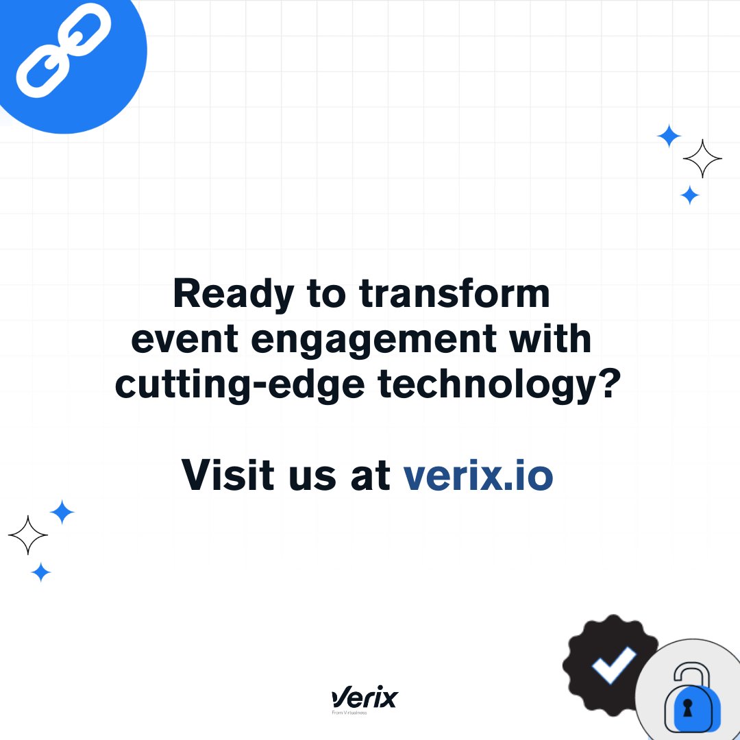 𝐓𝐫𝐚𝐧𝐬𝐟𝐨𝐫𝐦𝐢𝐧𝐠 𝐓𝐞𝐜𝐡 𝐄𝐯𝐞𝐧𝐭𝐬 𝐰𝐢𝐭𝐡 𝐕𝐞𝐫𝐢𝐱 

At Mumbai Tech Week 2024, Verix introduced blockchain-powered badges that redefined attendee engagement. By partnering with 46 companies — including 15+ unicorns — Verix brought Mumbai’s vibrant tech ecosystem