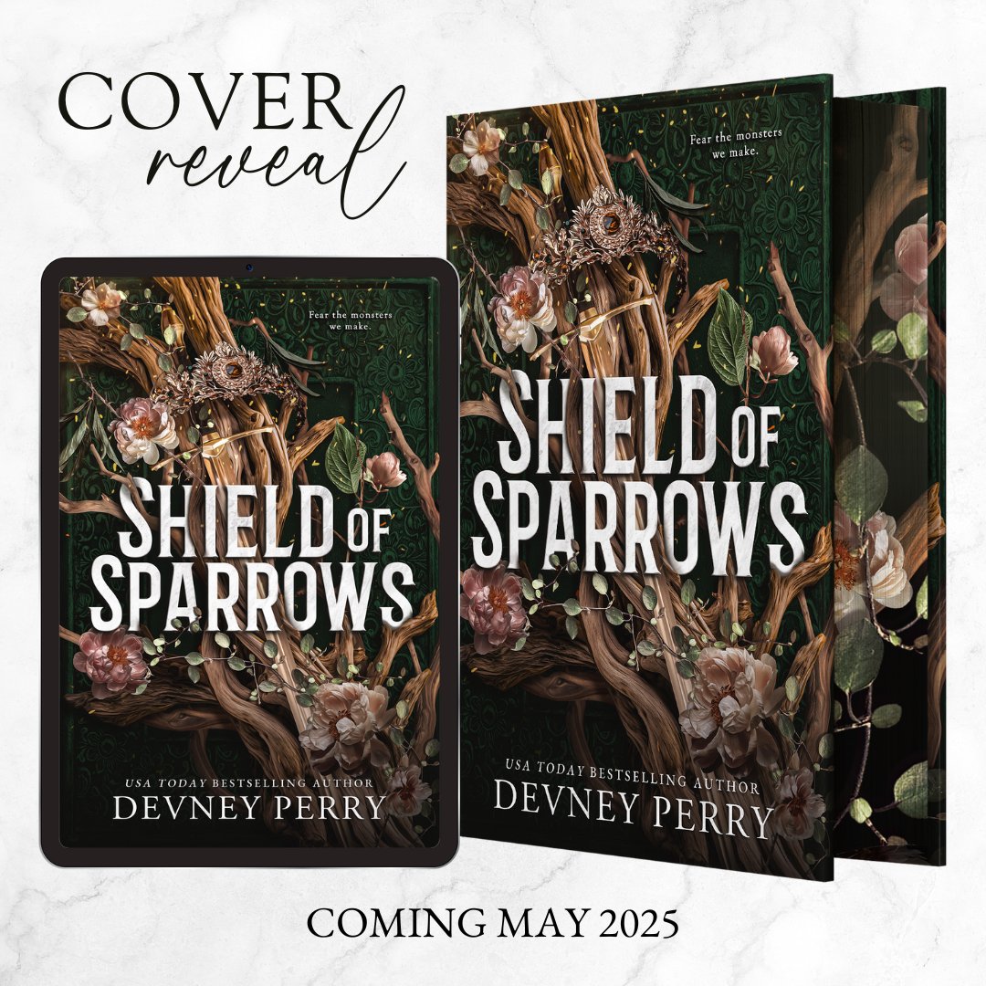 skybookstwt's tweet image. 🍃🌸✨️Cover Reveal! SHIELD OF SPARROWS by Devney Perry✨️🌸🍃

Releasing Date: May 6, 2025

Pre-order today!
🔗amazon.com/dp/1649378513?…

🏷 #CoverReveal #ShieldofSparrows #DevneyPerry #DevneyPerryBooks #Romantasy #fantasyromance #books2025