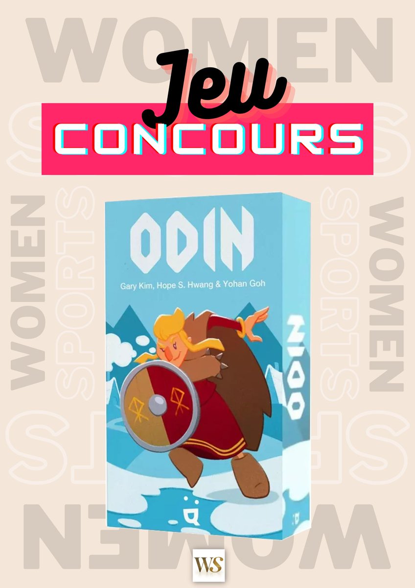 WomenSports_fr's tweet photo. #CONCOURS 🎁 Remportez le jeu Odin ! 🤩➡️https://t.co/kVZxwU1FJy

Conditions :
🔴 RT ce post
🔴 Follow @WomenSports_fr et @Helvetiq
 
TAS le 27/11 🍀

👉 Insta et Facebook pour plus de chances https://t.co/lwaA1bJ99i