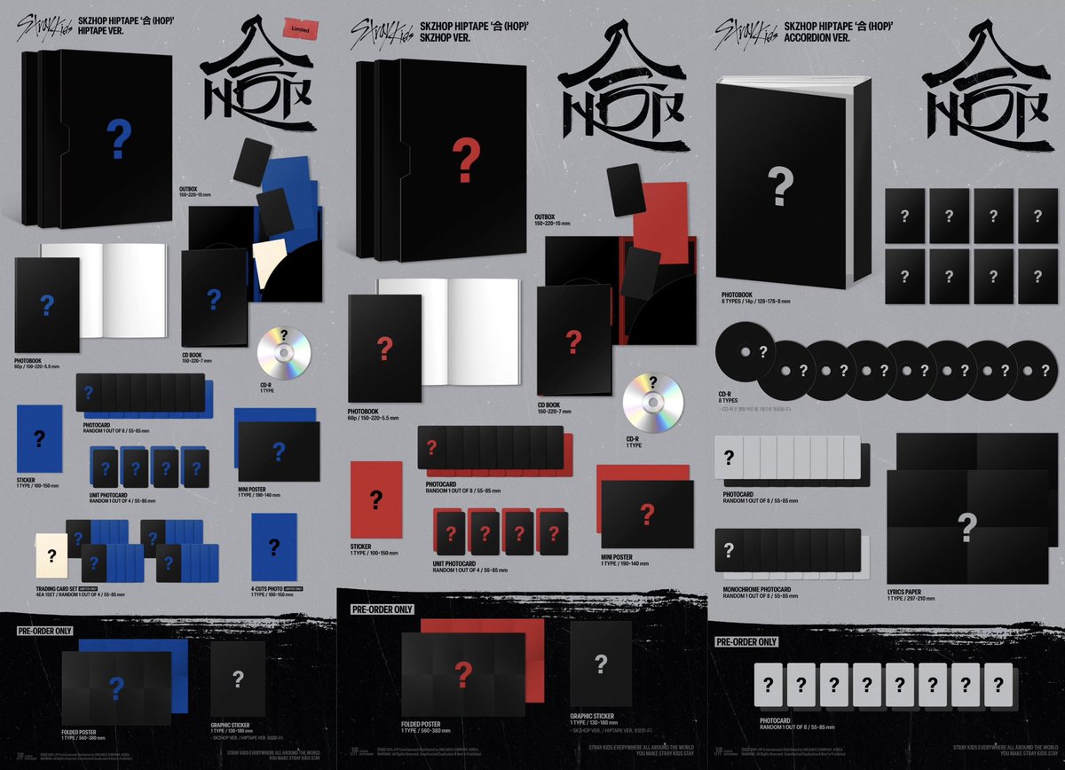 stray kids HOP 合　withmuu 特典 トレカ　8種コンプ✖️3 WITHMUU特典付】 SKZHOP HIPTAPE '合 (HOP)' (SKZHOP VER.) : Stray