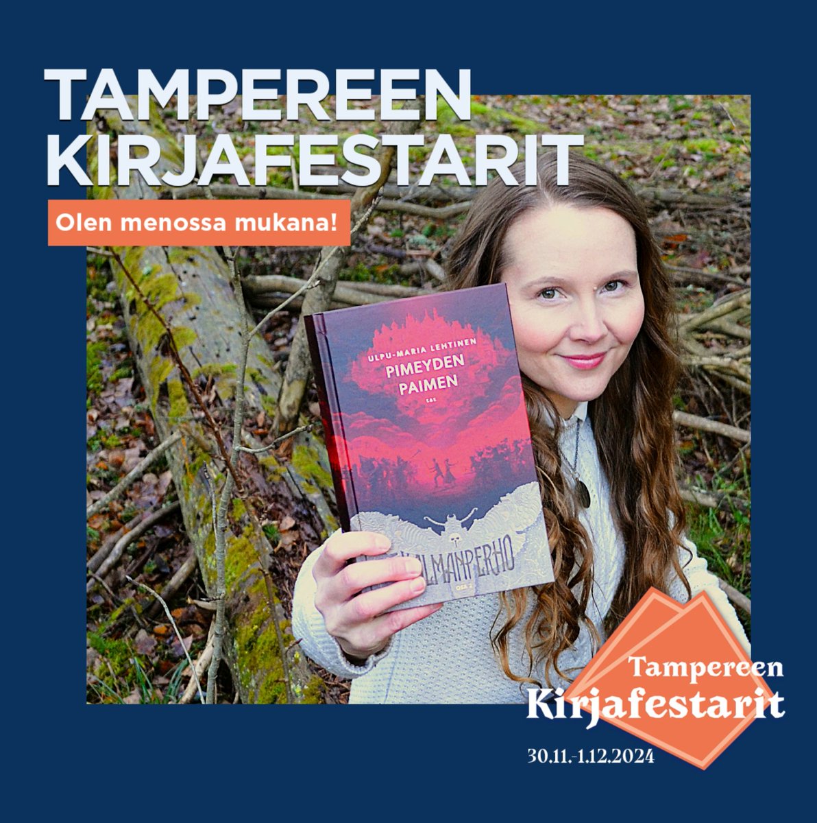 Ole aikainen lintu mun kanssa Tampereen kirjafestareilla ja tule klo 11.00 lauantaina kuuntelemaan haastattelua! Aiheena mun uusi Pimeyden paimen -fantasiaromaani (S&amp;S) &amp; kirjailijan työ. / <a href="/TreKirjafest/">Tampereen Kirjafestarit</a>, <a href="/tamperetalo/">Tampere-talo</a> Duetto 1 -sali, 2. kerros
La 30.11.2024 klo