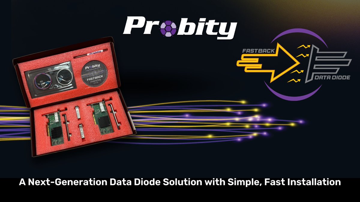 ProbityInc's tweet image. High-speed data transfer, right out of the box. The Fastback Optical Data Diode allows organizations to implement a next-generation solution quickly, efficiently, and securely. Contact us today! avairy.me/Fastback

#crossdomainsolutions
