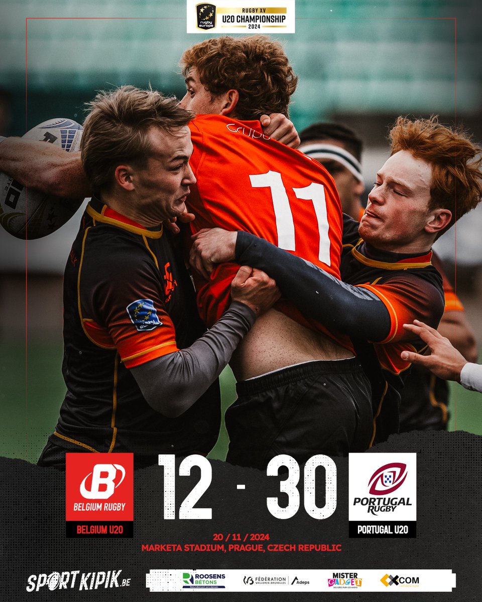 𝐁𝐞𝐥𝐠𝐢𝐪𝐮𝐞 𝐔𝟐𝟎 🇧🇪 - 𝐏𝐨𝐫𝐭𝐮𝐠𝐚𝐥 𝐔𝟐𝟎 🇵🇹 𝟏𝟐-𝟑𝟎
Le Portugal prive la Belgique d'une seconde finale consécutive au Championnat d'Europe U20.

#durdur #deception #goforthe3rd #allezlesgars
