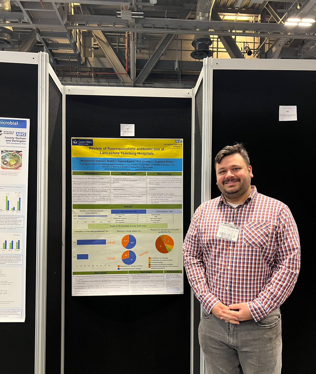 Microteam lthtr (@lthtr_microteam) on Twitter photo <a href="/exkxlis/">Emily Kalis</a> <a href="/sianjosse/">Sian Josse</a> Trainee Clinical Scientist <a href="/ShahaanShafiq/">Shahaan Shafiq</a> audited the use of fluoroquinolones. Overall use of these Abx was within guidelines. However, further education is required on selection of more appropriate antibiotics in patients without penicillin allergy/non-anaphylactic allergy. <a href="/exkxlis/">Emily Kalis</a> <a href="/sianjosse/">Sian Josse</a> Trainee Clinical Scientist <a href="/ShahaanShafiq/">Shahaan Shafiq</a> audited the use of fluoroquinolones. Overall use of these Abx was within guidelines. However, further education is required on selection of more appropriate antibiotics in patients without penicillin allergy/non-anaphylactic allergy.