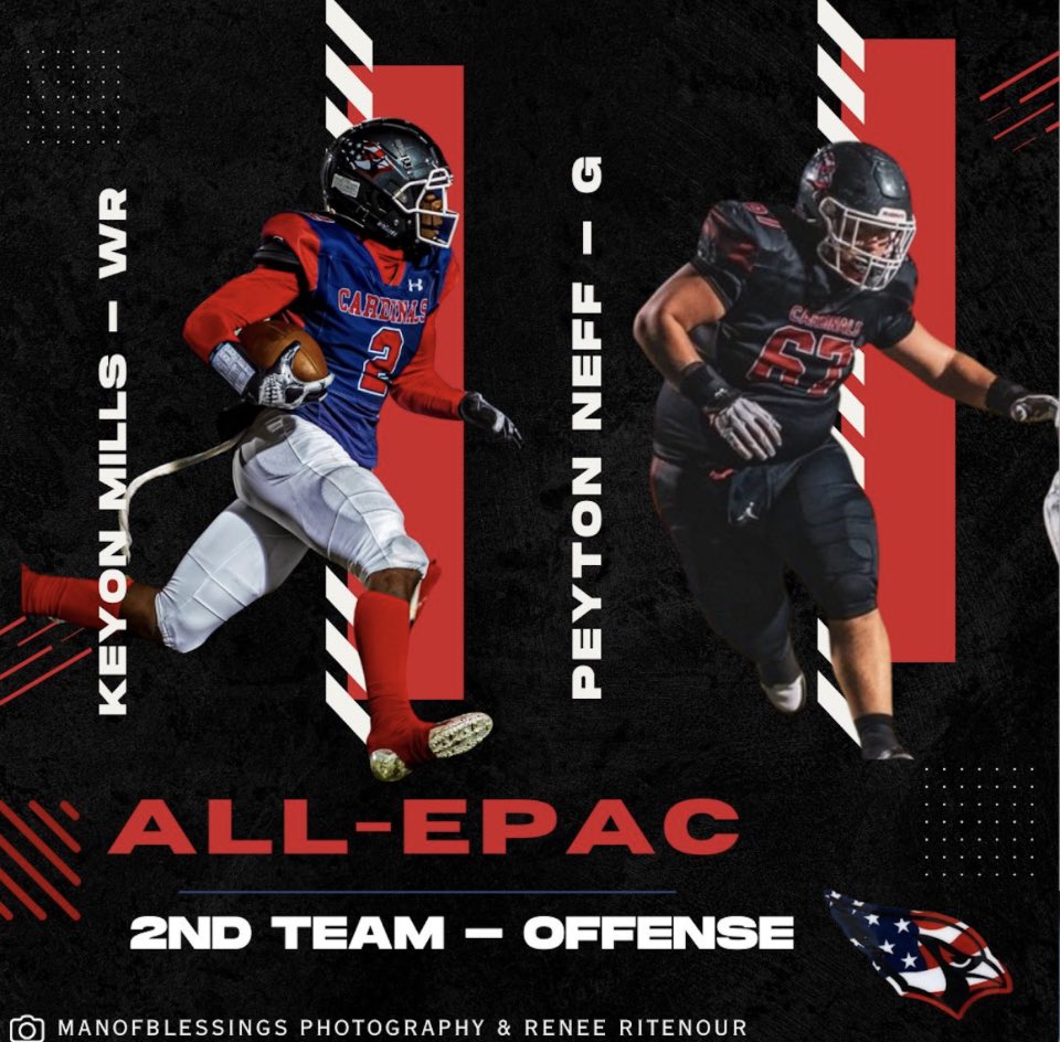 All-EPAC 2nd team offense 🏈
Go Cards!