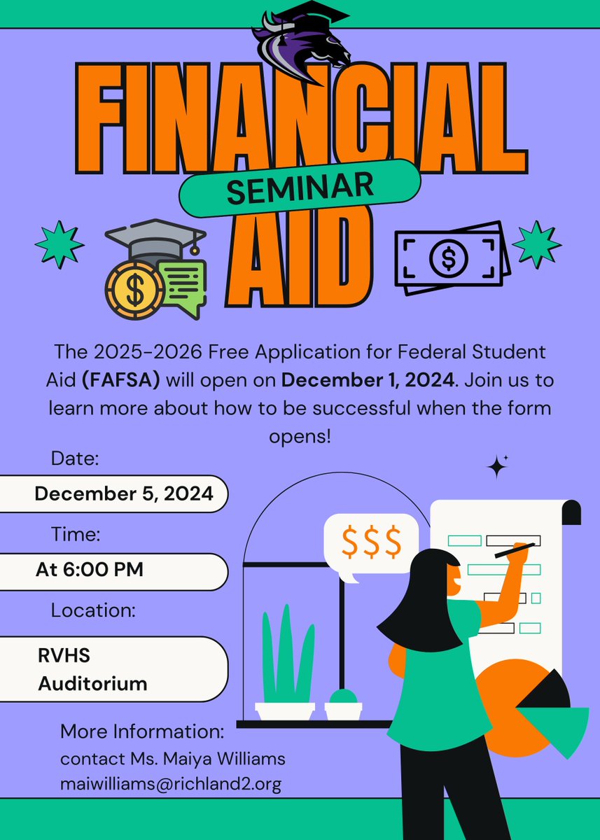 RVHSCounseling (@rvhs_counseling) on Twitter photo Come and Learn more about the FAFSA $$$$ Come and Learn more about the FAFSA $$$$