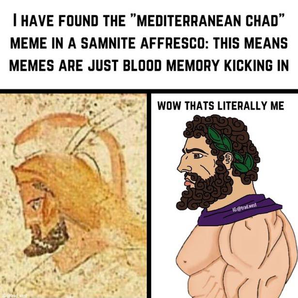 zk. 💪🏴☠️ (@zk_lmao) on Twitter photo <a href="/BigBasedChad/">Big Based Chad</a> <a href="/corleonescrypto/">Corleone</a> Yes. $CHAD is the oldest meme of all time, based on the most lauded archetype of person.
Awaken your blood memory.
<a href="/BasedChad6969/">Based Chad</a> <a href="/BigBasedChad/">Big Based Chad</a> <a href="/corleonescrypto/">Corleone</a> Yes. $CHAD is the oldest meme of all time, based on the most lauded archetype of person.
Awaken your blood memory.
<a href="/BasedChad6969/">Based Chad</a>